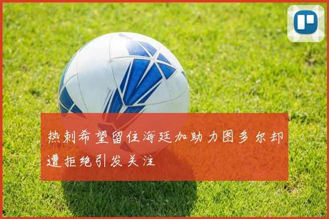 热刺希望留住海廷加助力图多尔却遭拒绝引发关注